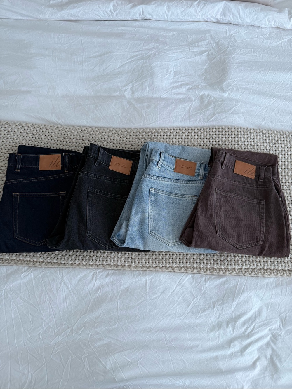 I love Ugly Men Jeans - Navy, Black, Light Blue, Brown